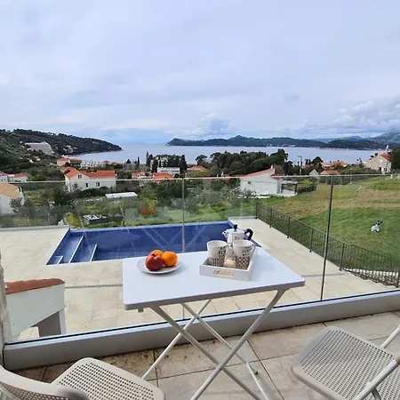 别墅 Magnificent New Tofta On Lopud, Croatia. Sea Views From The Infinity Pool 洛帕德