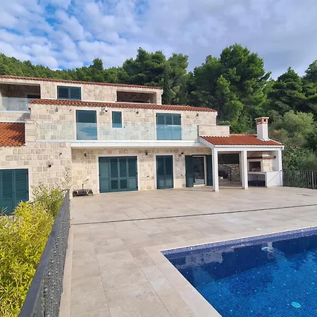 Magnificent New Tofta On Lopud, Croatia. Sea Views From The Infinity Pool 洛帕德