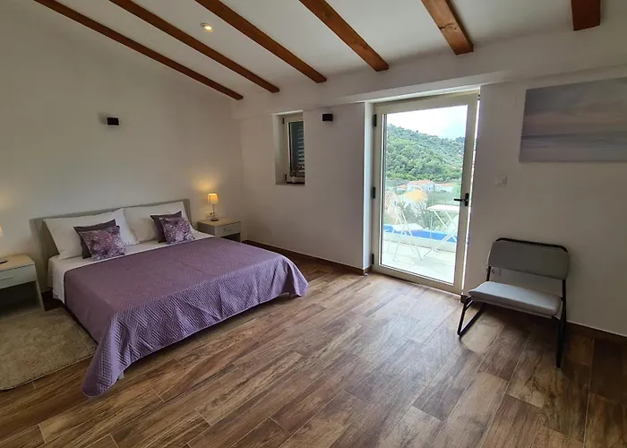 빌라 Magnificent New Tofta On Lopud, Croatia. Sea Views From The Infinity Pool