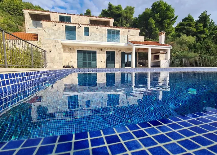 Magnificent New Tofta On Lopud, Croatia. Sea Views From The Infinity Pool *