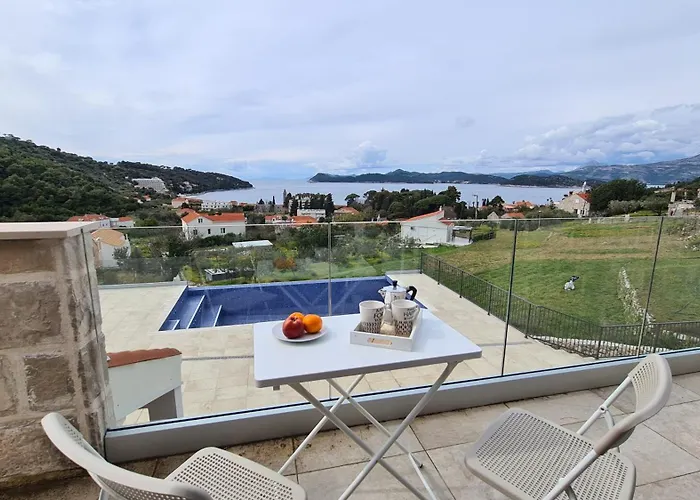빌라 Magnificent New Tofta On Lopud, Croatia. Sea Views From The Infinity Pool 로푸드