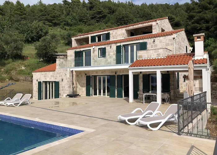 Magnificent New Tofta On Lopud, Croatia. Sea Views From The Infinity Pool
