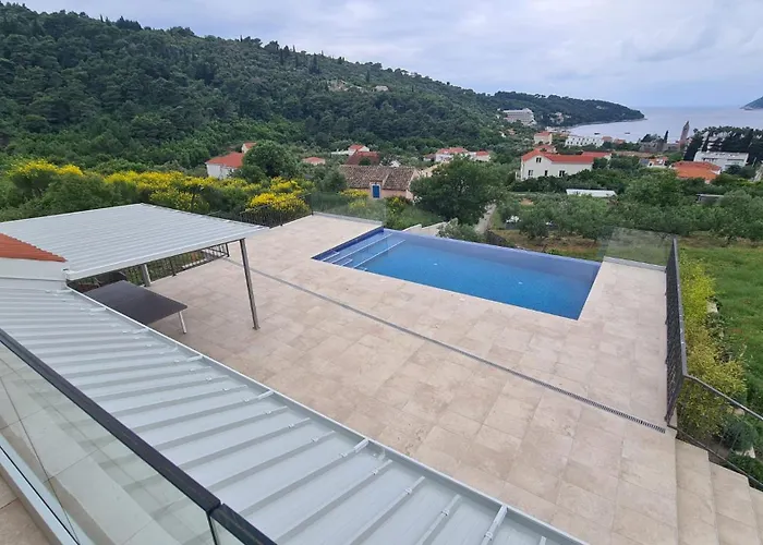 Magnificent New Tofta On Lopud, Croatia. Sea Views From The Infinity Pool 빌라