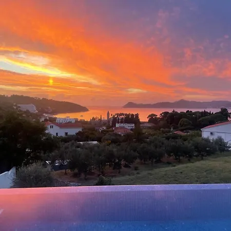 Magnificent New Tofta On Lopud, Croatia. Sea Views From The Infinity Pool 로푸드