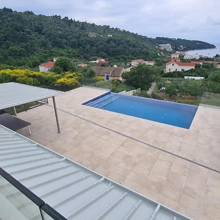 Magnificent New Tofta On Lopud, Croatia. Sea Views From The Infinity Pool Villa