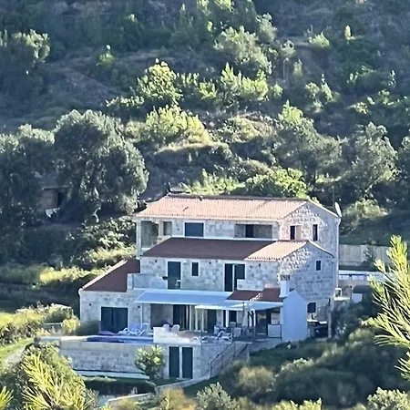Villa Magnificent New Tofta On Lopud, Croatia. Sea Views From The Infinity Pool